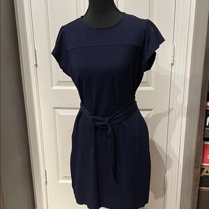 New York & Company Navy Belted Mini Dress (BD)